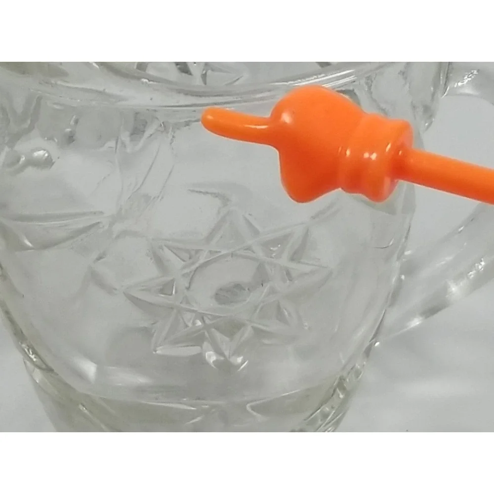 Anchor Hocking Prescut Star of David Creamer and Sugar Bowl VTG
